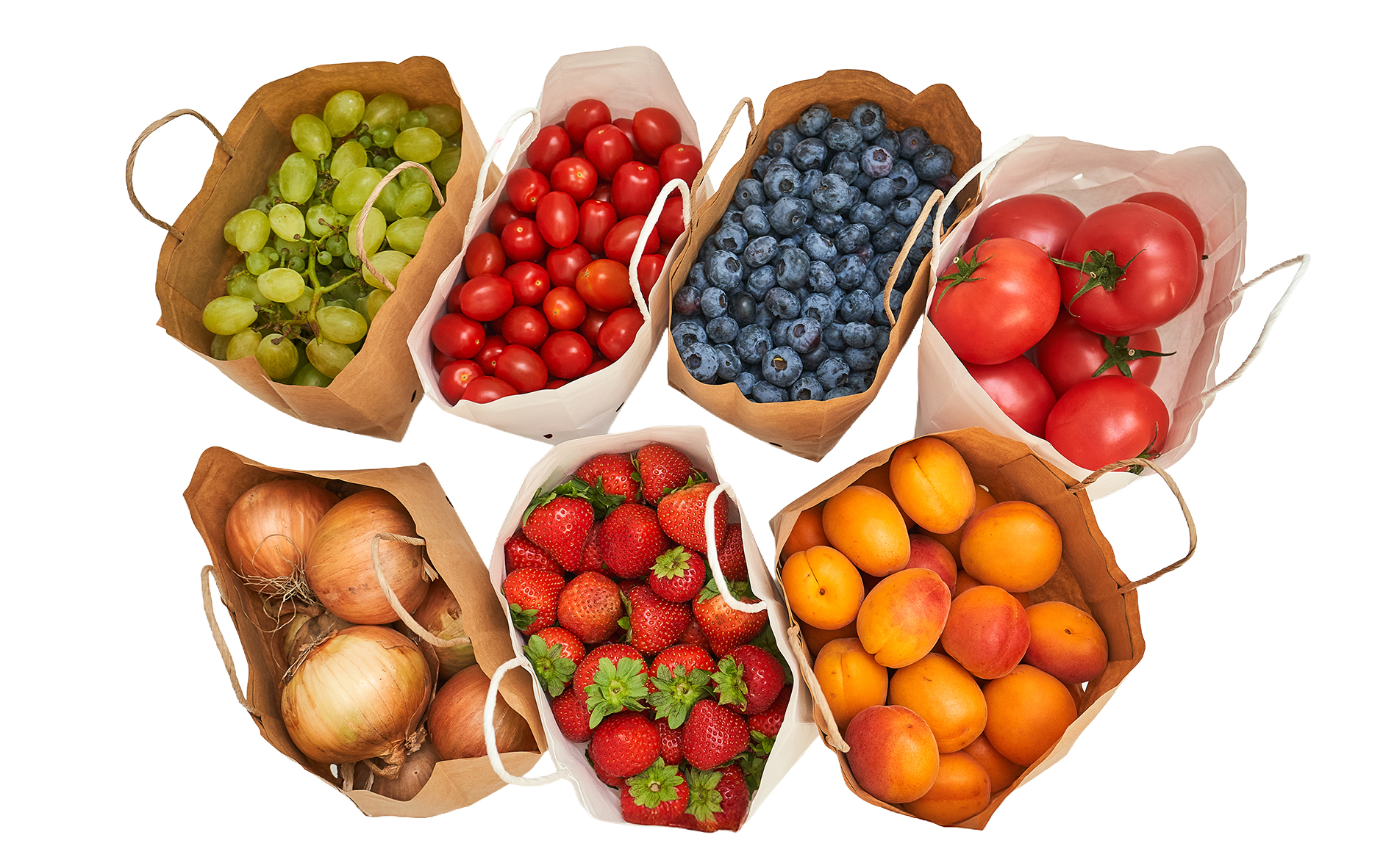 torebki papierowe kraft do owoców i warzyw